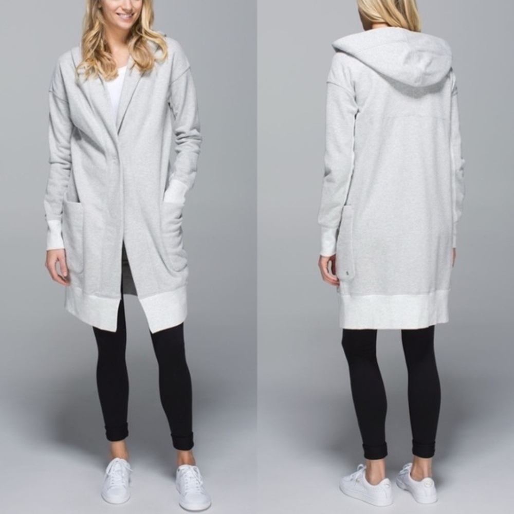 Lululemon Karmacollected  Grey Wrapped Cardigan Size 8
